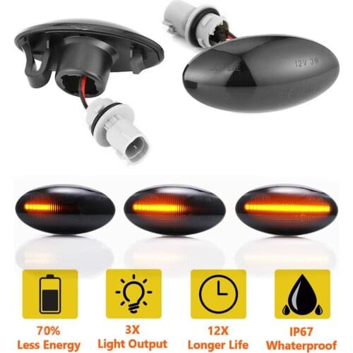 2Pcs Dynamic Turn Signal Side Marker Light For Suzuki Jimny Swift MZ FZ RZ Opel APV Arena Alto Vauxhall Agila Mk2 Fiat Sedici