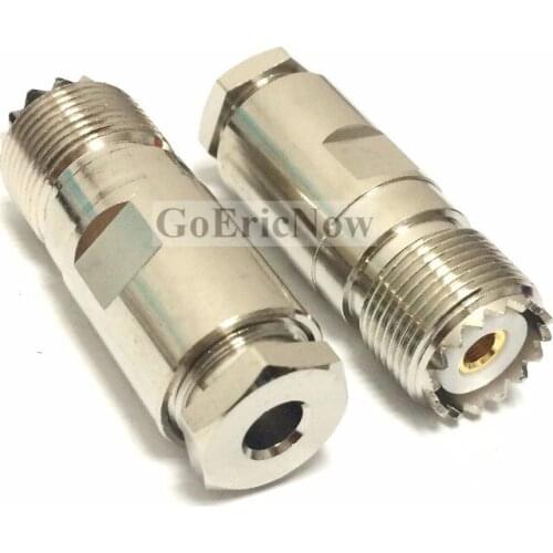2 pcs RF Coaxial Connector SO239 UHF Female Jack Clamp RG58 RG142 LMR195 RG400 Cable Straight