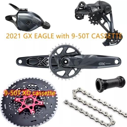 2021 SRAM GX EAGLE 1X12 Speed Bicycle Groupset Kit DUB Crankset Derailleur Shifter Trigger SUNSHINE 9-50T XD Cassette YBN Chian