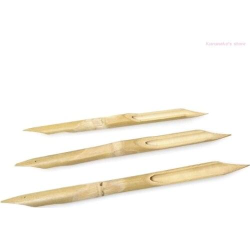 83XC 3Pcs Bamboo Hole Puncher Double Head Hard Strong Pens DIY Pottery Ceramic Polymer Clay Shaping Sculpture Carving Tools