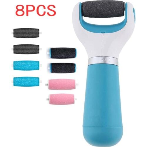 Hot 8pcs Replacements Roller Heads For Pro Pedicure Foot Care Tool Scholls Feet Electronic Foot File Rollers Skin Remover