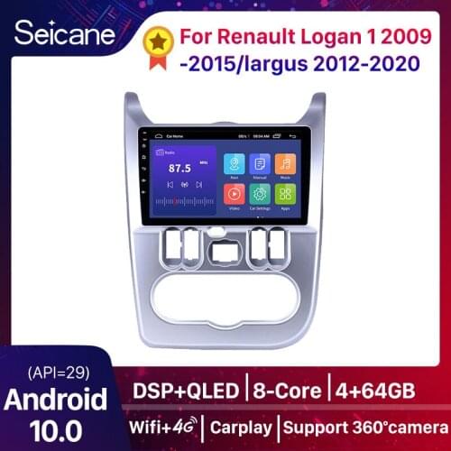 Seicane Android 9.1 Car Radio Unit Player GPS navigation Stereo For Renault Duster/Logan 2009 2010 2011-2013 with 2.5D Screen