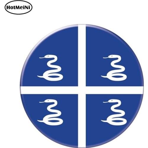 HotMeiNi 13cm x 13cm Auto Moto Bike Suitcase Laptop Flag Round Martinique Decal Reflective Car Sticker Waterproof Car Styling