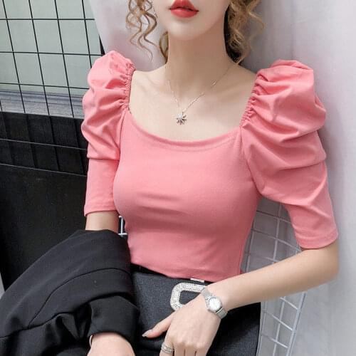 Blouse Women 2020 Summer High Waist Recipients Top Shirts with Short Sleeves Blusas Ropa De Mujer