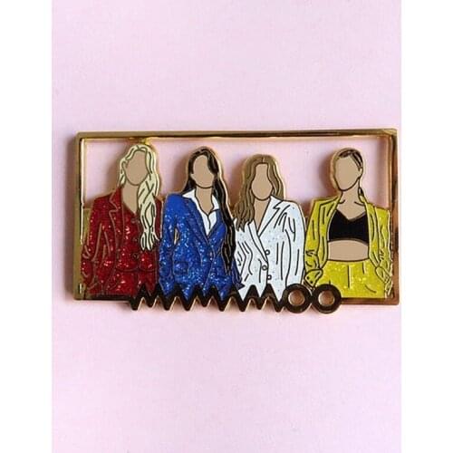 KPOP Mamamoo Moobong Album Music Brooch Pins Enamel Metal Badges Lapel Pin Brooches Jackets Fashion Jewelry Accessories