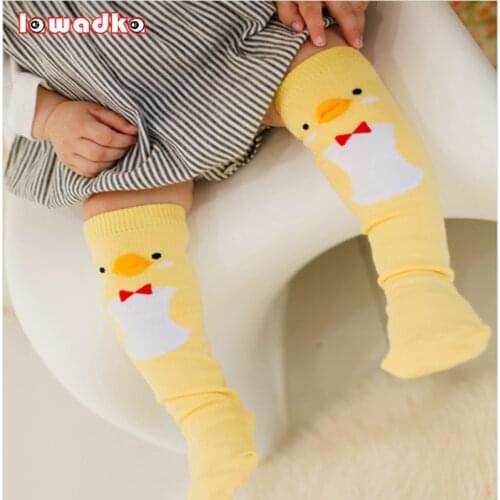 Cute Soft Cotton Kawaii Girls Boys Sock Duck Penguin Design Catoon Pattern Kids Socks Baby Long Socks