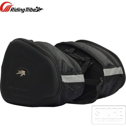 Pro-biker Motorcycle Waterproof Saddle bags Motorbike Helmet Oxford Luggage Bag WITH Bag Rain Cover