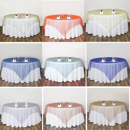 Tablecloth Organza Tablecloth Transparent Flexible Glass on The Table Table Cover Protection Christmas Wedding Party Decoration