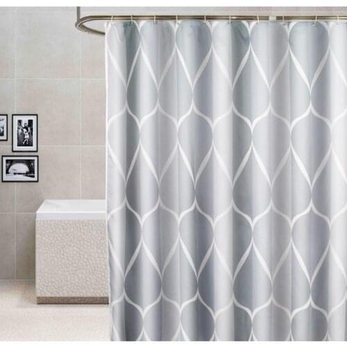 Refreshing Stripe Printed Shower Curtain Bathroom Curtains Home Decoration Polyester Waterproof YL-0001