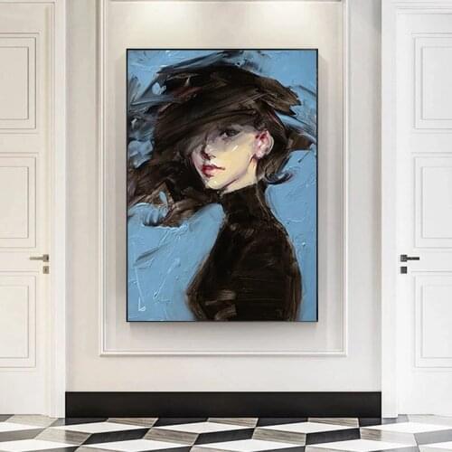 Hand Painted Sexy Woman Canvas Art Oil Painting Modern Posters and Girl Abstract Figure for Living Room Home Decor No Frame