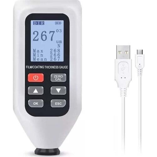 HT-128 Thickness Gauge Handheld Digital Coating Thickness Gauge Tester Fe/NFe Coatings LCD Display