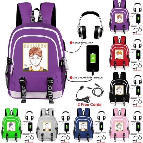 Manga Collage Haikyu Students Back To School Bags Boy Girl Fashion Haikyuu Teens Books Backpack