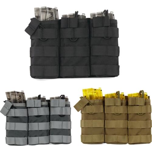 Tactical MOLLE Magazine Pouch Bag for M4 M16 AK Airsoft Open Top Rifle Pistol Mag Pouch Double/Triple Pack Magazine Carrier