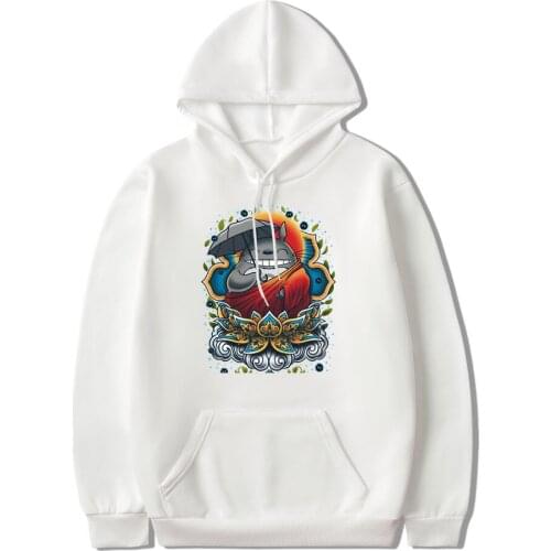 Japanese Anime Studio Ghibli Hoodie Totoro Hoodies Women Men Kid Harajuku Spirit Hoodie Hooded Sweatshirt Male