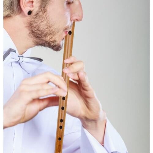 Playing Flute Traditional C D E F G Key Bamboo Musical Instrument Lightweight Portable Music Element for Beginner