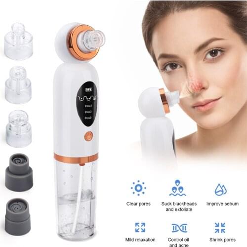 Beauty Instrument Small Bubble Blackhead Remover Water Cycle Pore Acne Pimple Removal Black Point Vacuum Facial Cleansing Tool