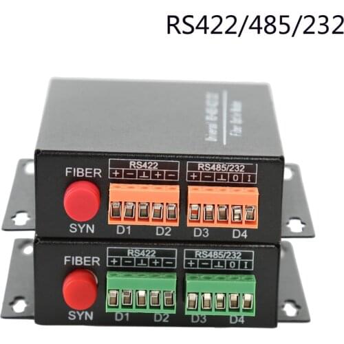 High Quality Digital Optical Fiber Media Converters Bidirectional RS485/422/232 data over fiber 1Pair