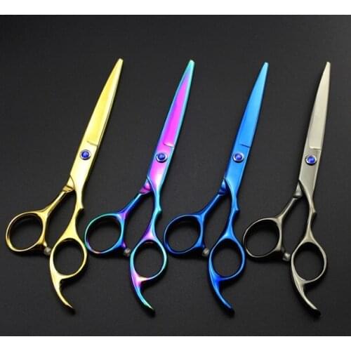 Customize Japan 440c steel 5.5 inch classic cutting & thinning hairdressing scissor shears cut barber hair scissors set 4 colors