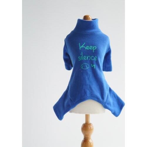 Pet Dog JumpSuit Pajamas Letter Pattern Cotton Tracksuit Lightweight Cat Puppy Solid Nightshirt T-Shirt Pet Clothes