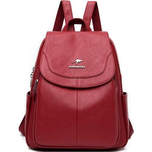 Women High Capacity Shoulder Bag Lady Travel Backpack School Bags for Teenage Girls New High Quality PU Leather Backpacks S2495