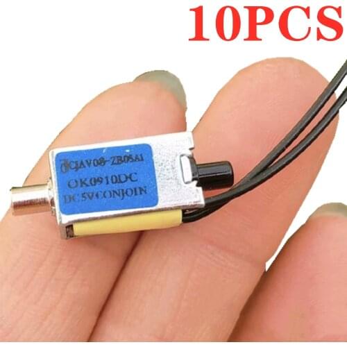 10PCA/LOT Two-Position Two-way DC 5V Solenoid Valve CJAV08-2B05A1 Normal Closed Exhaust Air Valve Small Electric Control Valve