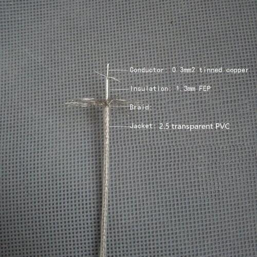 1000m/lot 2x0.3mm2 High Quality LED fep Wire Electric Wire tinned copper braided cable pandent cable lighting accessories