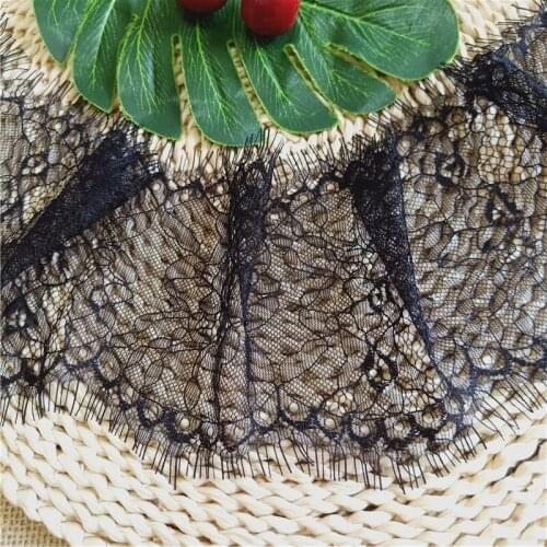 11.5cm new black sexy soft lace eyelashes, suitable for underwear accessories handcraft DIY X1138