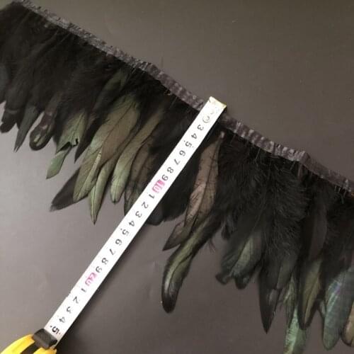 19 Colours natural Black Chicken feather trims 10-15cm 4-6inch width diy rooster coque feathers carnival fringe trimming ribbons