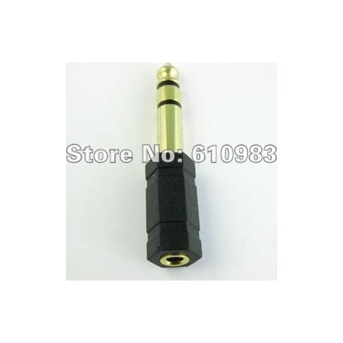 5 pieces/lot) Stereo audio 6.5mm Male Plug connector to 3.5mm Female Jack connector Adapters