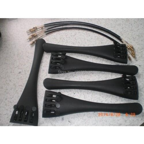 5 PCs Carbon Fiber Cello Tail Piece 4/4 with Cello tail guts