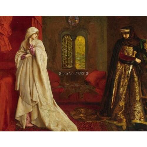 Free shipping classical beauty girl canvas prints oil painting dark messenger prited on canvas home wall art decoration picture