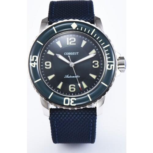 Corgeut 45mm Men Clock Sport Design Luxury Top Brand Miyota 8215 Mechanical Luminous Hand Automatic Self-Wind Vintage Mens Watch