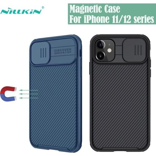 For iPhone 11 12 Pro Max Case NILLKIN CamShield Pro Magnetic Case Slide Camera Protection TPU PC Cover For iPhone 11 12 Pro Mini
