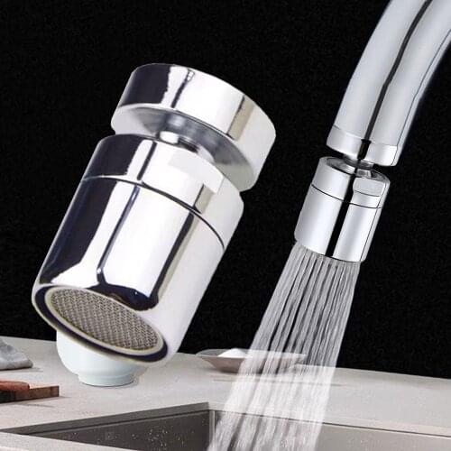 Flexible Faucet Nozzle Brass 360 Degree Swivel Stream Sprayer Double Modes Outlet Mixer Filter Accessorie Kitchen Sink Basin Tap