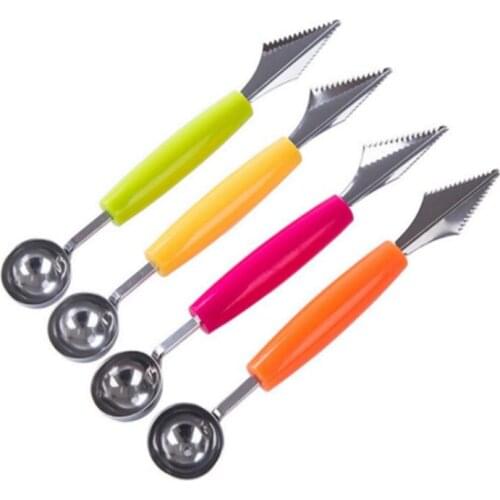 Hot Sale Ice Cream Dig Ball Scoop DIY Assortment Baller Spoon Baller Fruit Digging Spoon Watermelon Melon Carving Knife Cutter
