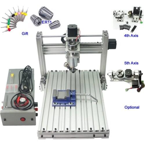 Wood CNC Engraving Machine 3axis 4 axis 5 axis CNC 3040 Milling Machine 400W USB port Support Win XP Win 7 Win 8 Win 10
