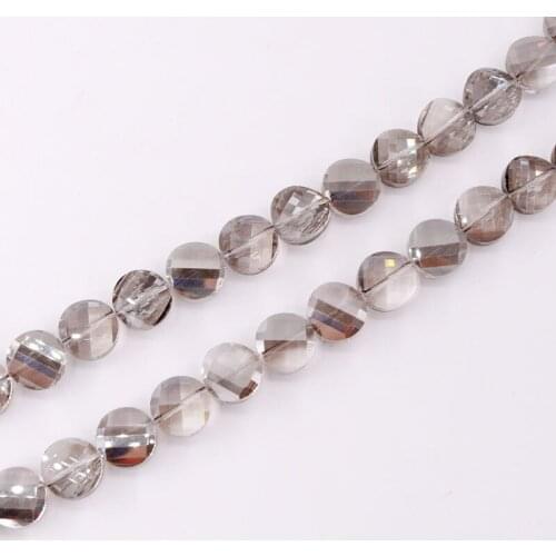 Hot Fashion 14mm Flat Round Shape Crystal Beads 50pcs/lot Multi Plating Color For Earrings Hair Hoop Handmade DIY Cheap Jewelry