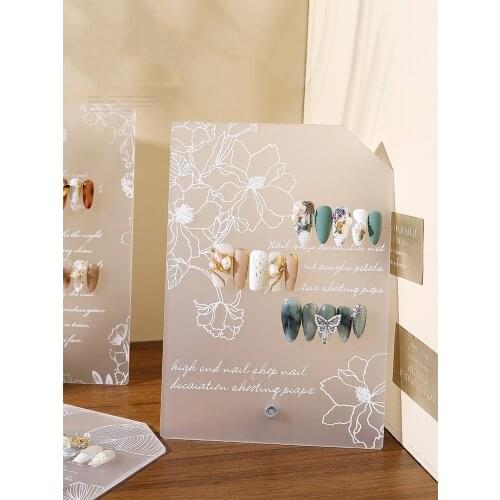 Nail Art Display Board Frame Acrylic False Nail Tips Sample Chart Holder Manicure Practice Tools UV Gel Polish DIY Salon