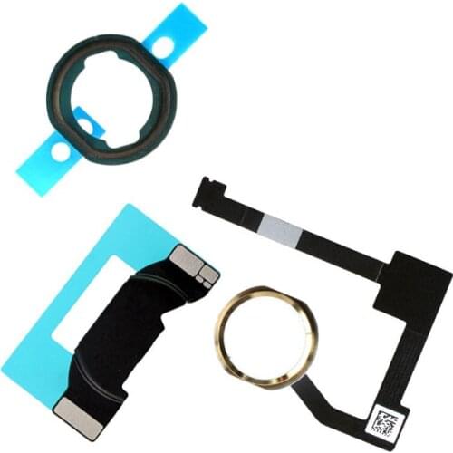 For iPad 6 Air 2 A1566 A1567 Home Button Flex Cable Assembly + Home Key Rubber Gasket and Spacer Holder for iPad mini 4