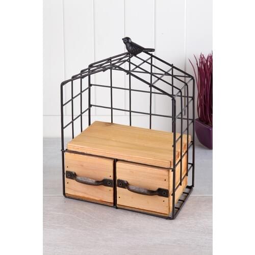 Queens Kitchen Wood-Soled Vintage Lux With Two Drawer Rack