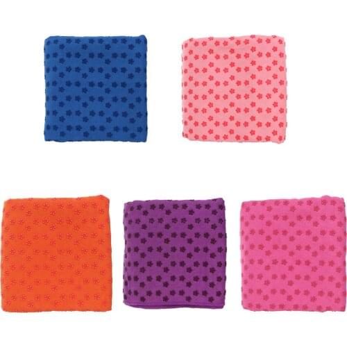 Yoga Pilates Mat Towel Grip Nonslip Skid Travel Microfibre Exercise with Bag
