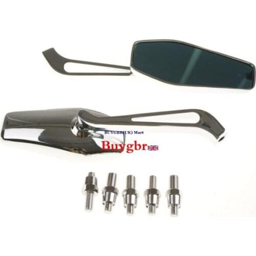 For most like Honda/Suzuki/Kawasaki/Yamaha/Harley handlebar mount and motorcycle with 8mm or 10mm clockwise Mirrors Buygbr