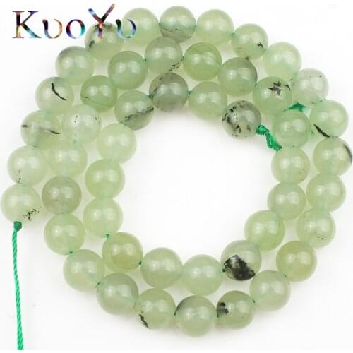 Green Prehnites Quartz Beads Round Loose Spacer Stone Beads For Jewelry Making 6/8/10mm 15"Strand DIY Ear Bracelet Accessories