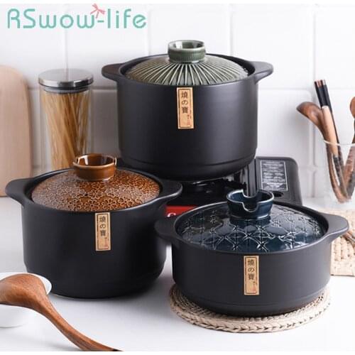 Kitchen Supplies Cookware Japanese Ceramic Casserole Gas Stove for Soup Stew Pot Ceramic Cooking Pot Casserole