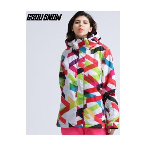 2020 GSOU SNOW Women Ski Jacket Super Warm Clothing Windproof Waterproof Outdoor Sport Wear Female Jacket Breathable Skiing Coat