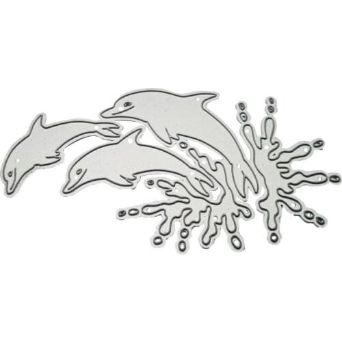 Dolphin Metal Cutting Dies Stencil DIY Scrapbook Album Paper Card Template Mold