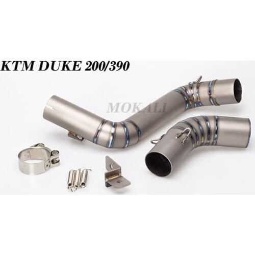 Titanium Alloy Titanium Alloy Modified Exhaust Pipe Middle Link Pipe For DUKE 200/390