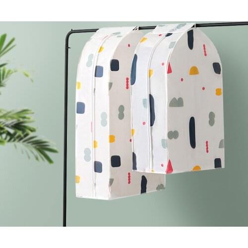 Clothing Foldable Storage Bags PEVA 3D Hanging Dustcoat Coat Suit Storage Bag 2PC/lot
