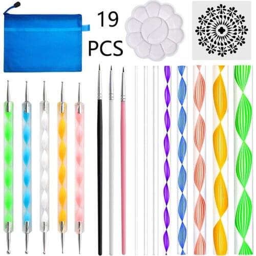 Mandala Tools 19 Piece Set, Painting Pen, The Mandala Template, Tray Rock Painting, Coloring, Oil Paints, Art Painting Tools
