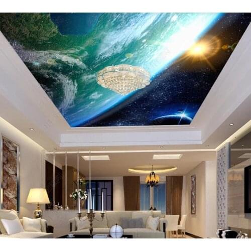 Custom Large Ceiling Mural Wallpaper 3D Fantasy starry sky Photo Living room Mural Ceiling Wallpapers Home Decoration